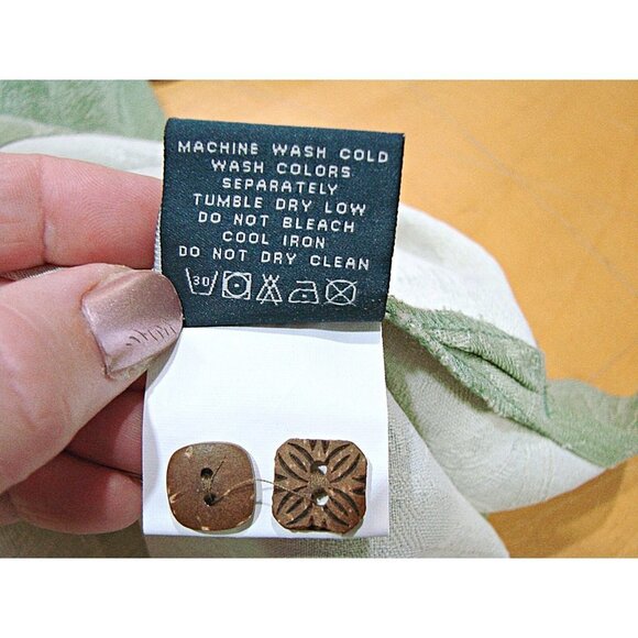 Montego Resort Mens Green Hulu Girl Palm Tree Hawaiian Button Up Shirt Size XXL - Picture 12 of 12